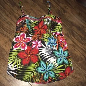 Floral spaghetti strap blouse size XS